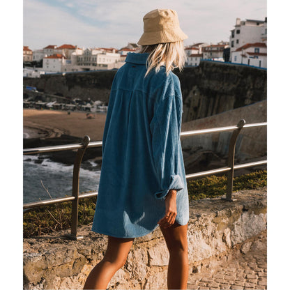 Billabong Womens Winter Ocean Corduroy Shirt Dress