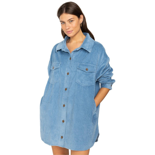 Billabong Womens Winter Ocean Corduroy Shirt Dress