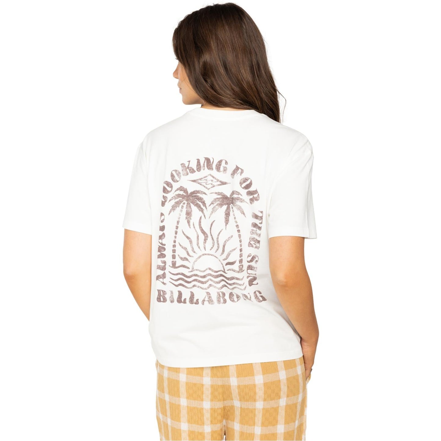 Billabong Womens Always Looking Vintage Short Sleeve Cotton T-Shirt