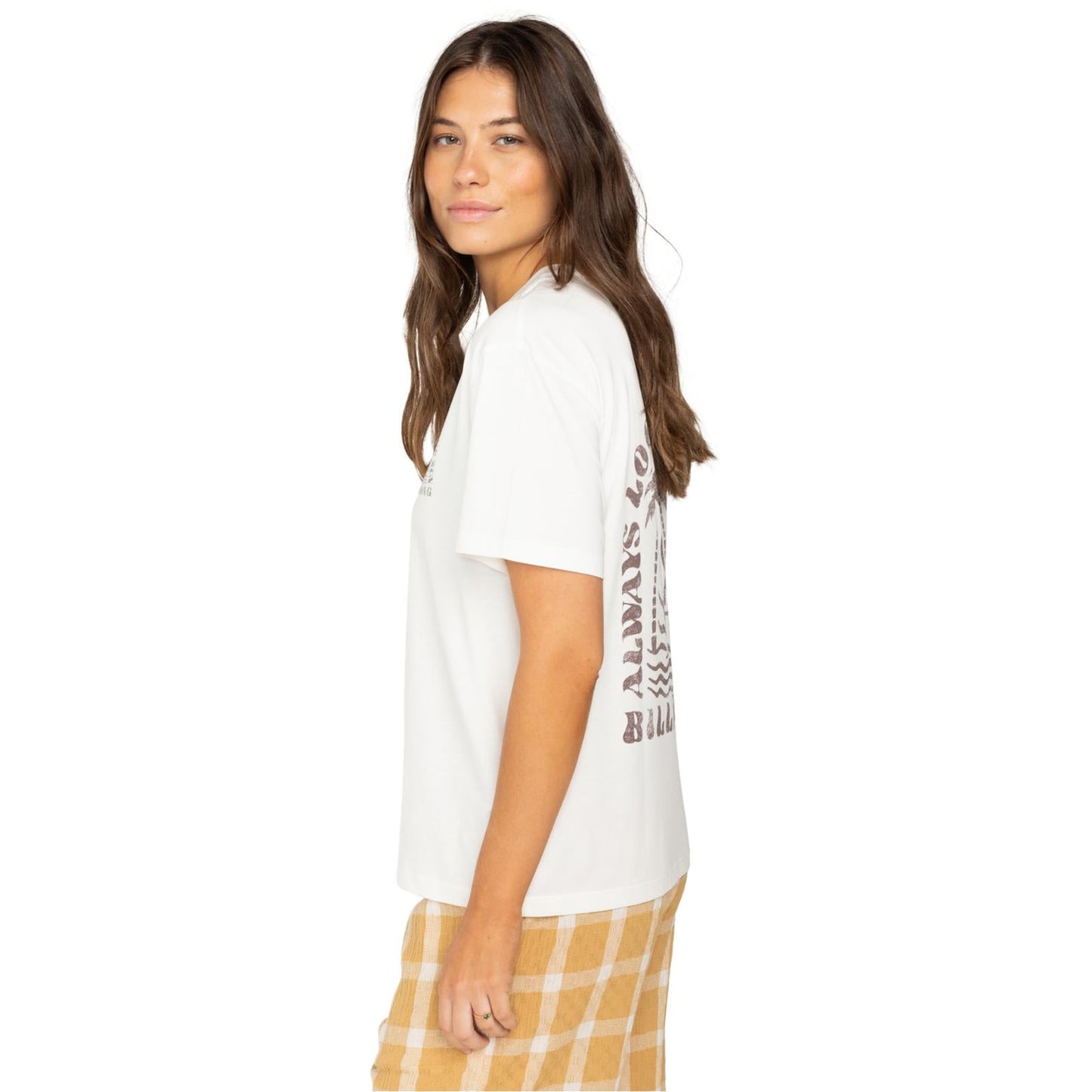 Billabong Womens Always Looking Vintage Short Sleeve Cotton T-Shirt