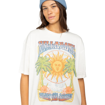 Billabong Womens Enjoy The Journey Vintage Loose Fit Cotton T-Shirt