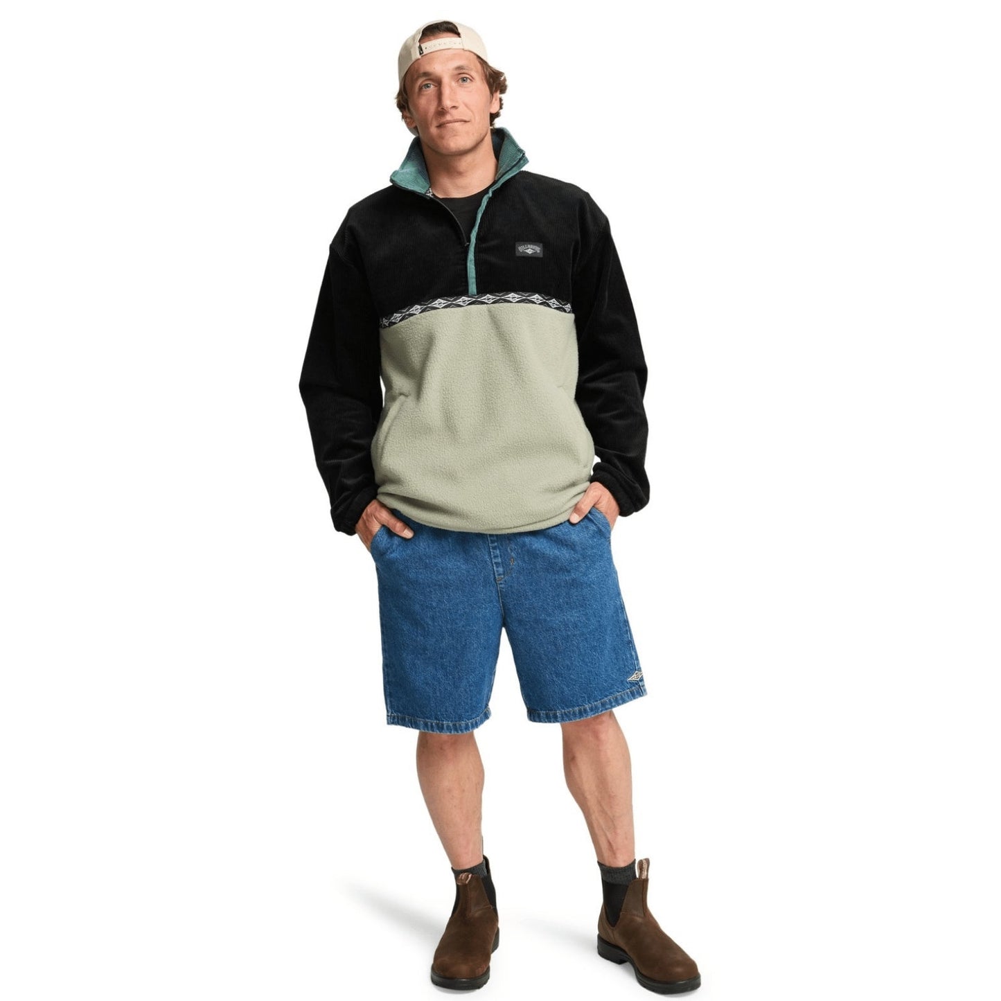 Billabong Mens Space Lobster Half Zip Fleece