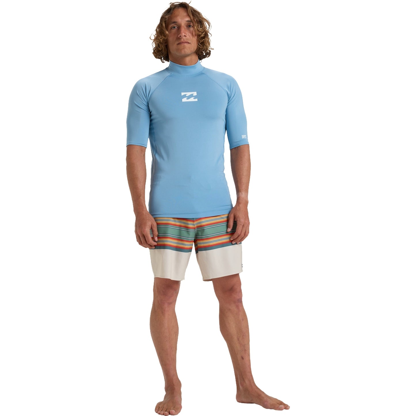 Billabong Mens Waves All Day Short Sleeve Swim Swimming Rash Vest