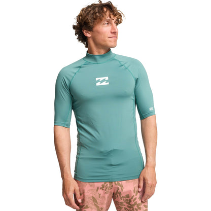 Billabong Mens Waves All Day Short Sleeve Swim Swimming Rash Vest