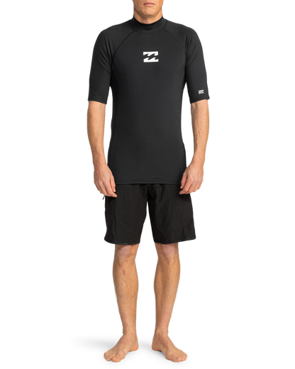 Billabong Mens Waves All Day Short Sleeve Swim Swimming Rash Vest