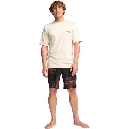 Billabong Mens Arch Wave 50+ UPF Short Sleeve Rash Vest