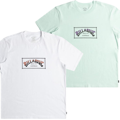 Billabong Mens Arch Short Sleeve T-Shirt Top Tee Shirt Cotton Graphic Crew Neck