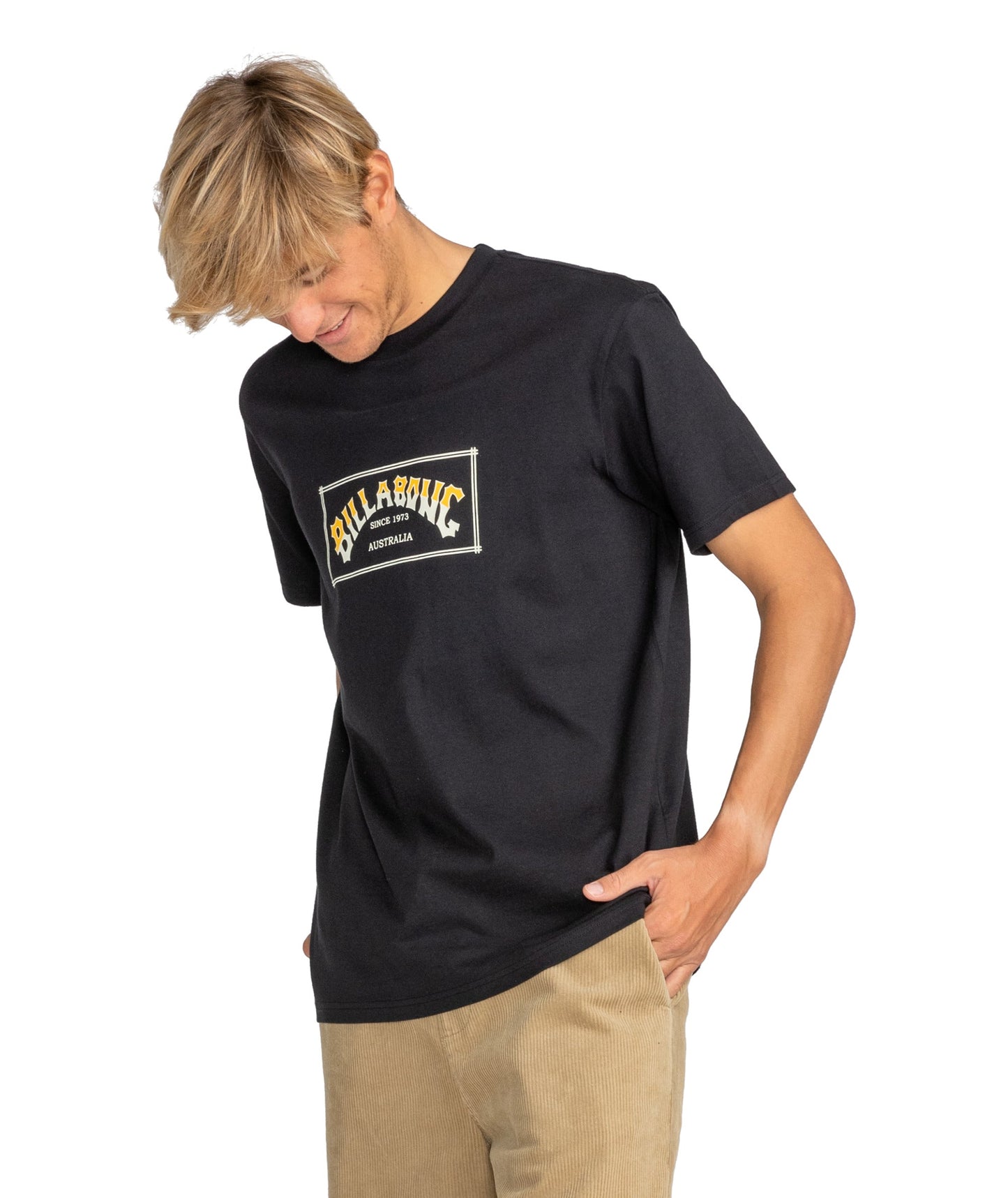 Billabong Mens Arch Short Sleeve T-Shirt Top Tee Shirt Cotton Graphic Crew Neck