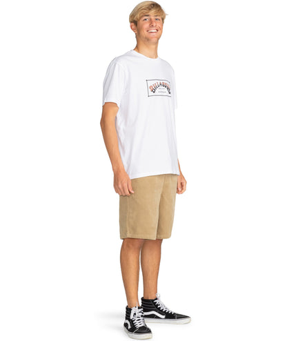 Billabong Mens Arch Short Sleeve T-Shirt Top Tee Shirt Cotton Graphic Crew Neck