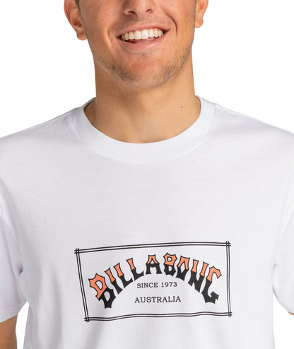 Billabong Mens Arch Short Sleeve T-Shirt Top Tee Shirt Cotton Graphic Crew Neck
