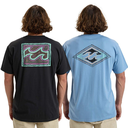 Billabong Mens Crayon Wave Short Sleeve T-Shirt