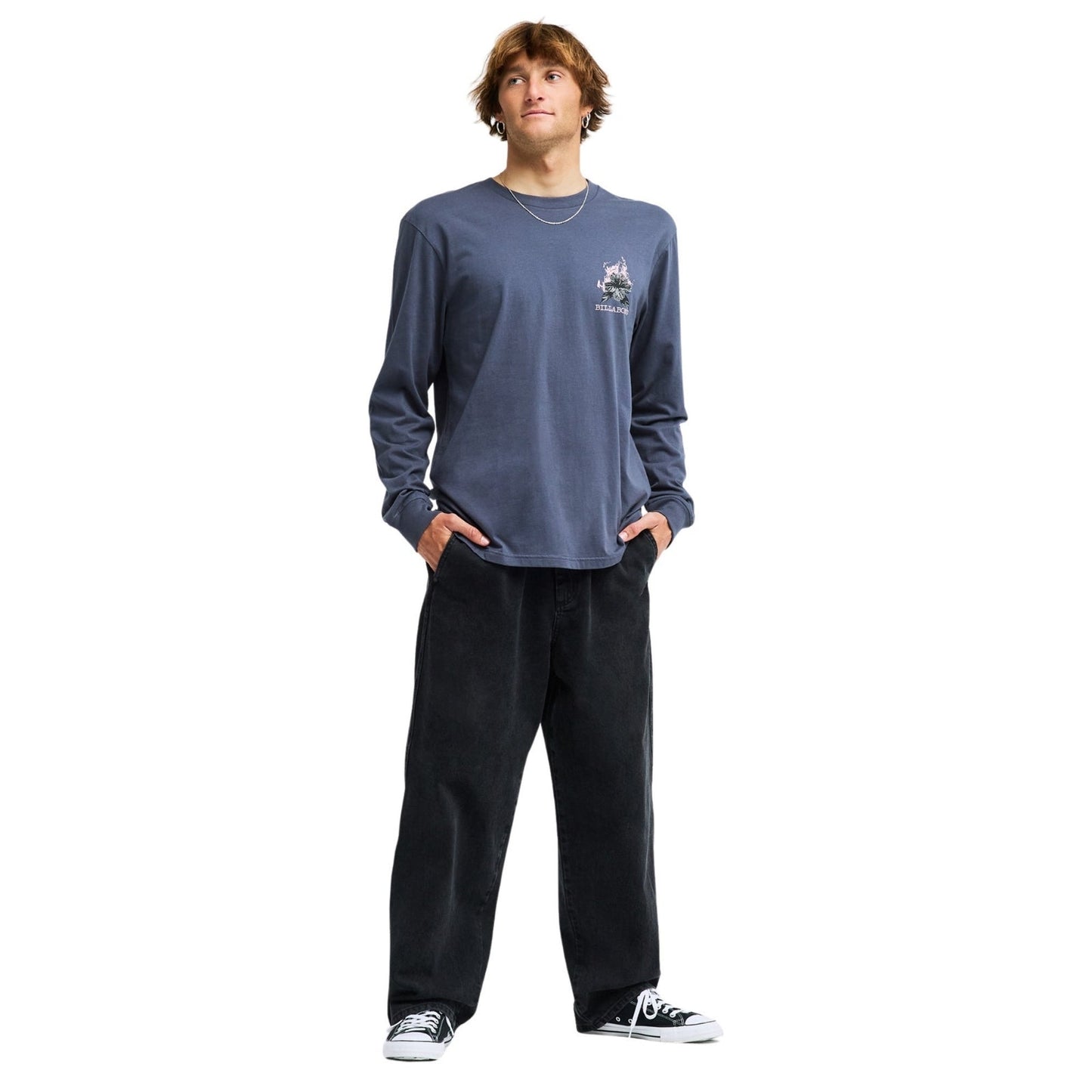 Billabong Mens Retro Poster Long Sleeve T-Shirt