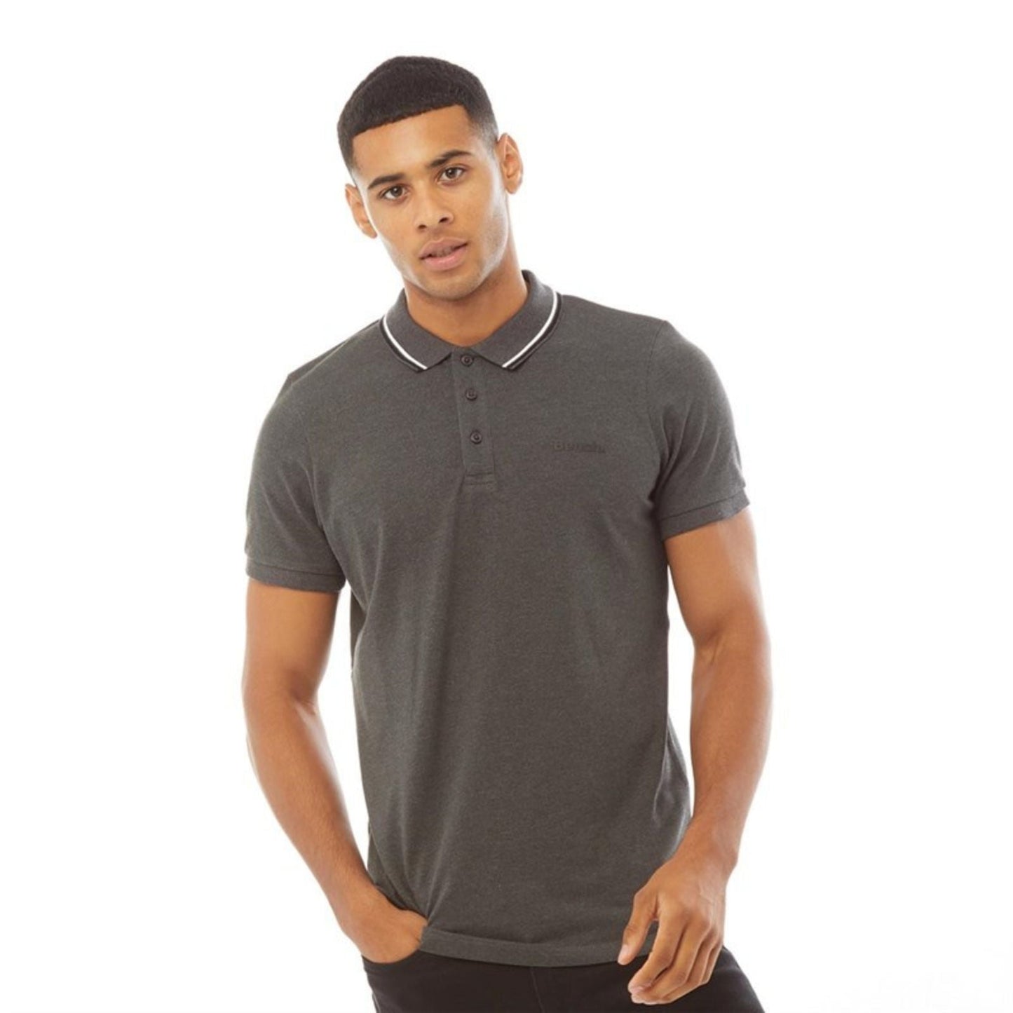 Bench Mens Gruff Short Sleeve Twin Tipped Polo Shirt
