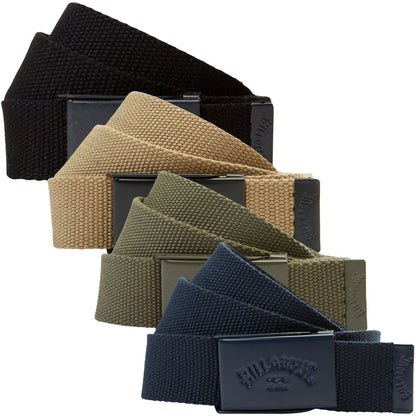 Billabong Mens Cog Adjustable Metal Buckle Webbing Belt