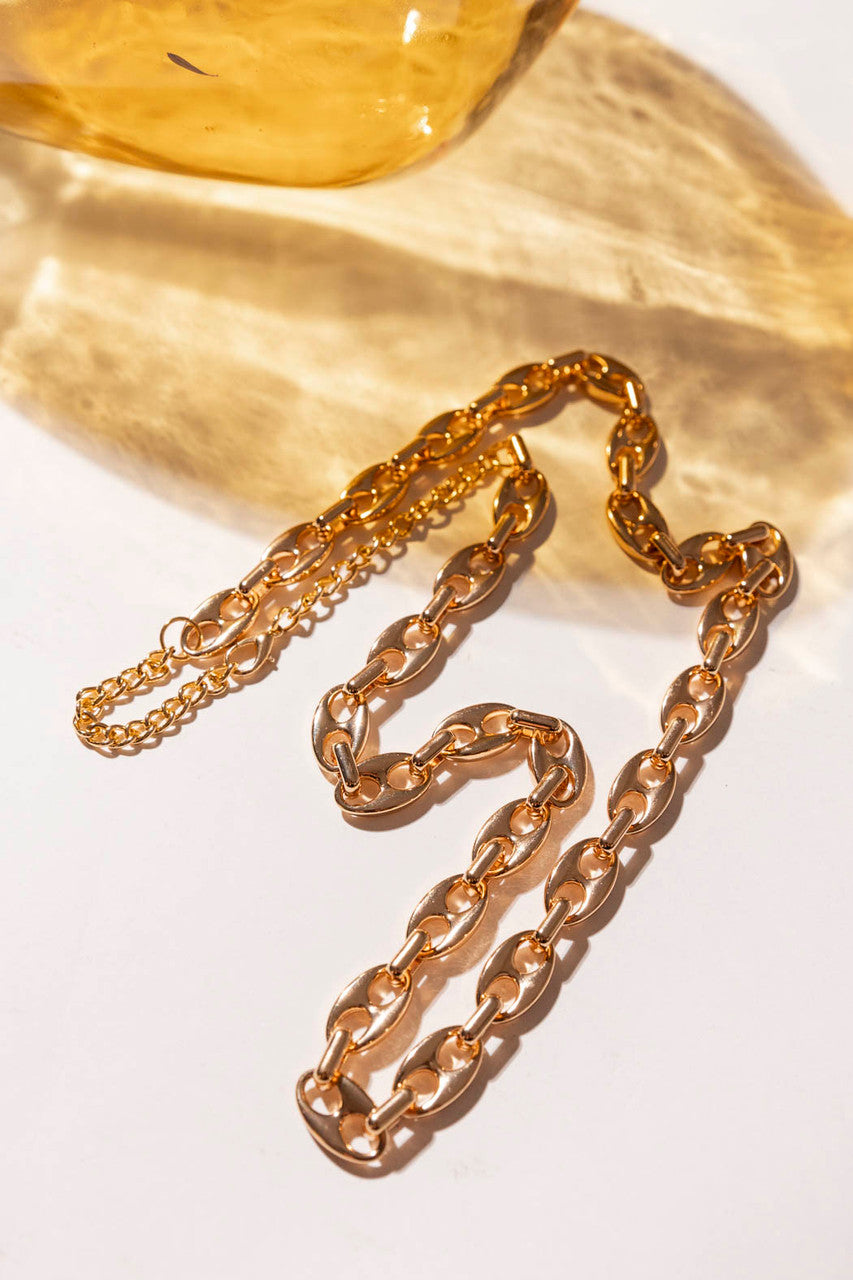 Gold G Style Chain Necklace S