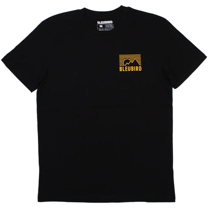 Bleubird Retro Peaks Crew Neck Short Sleeve T-Shirt - Black