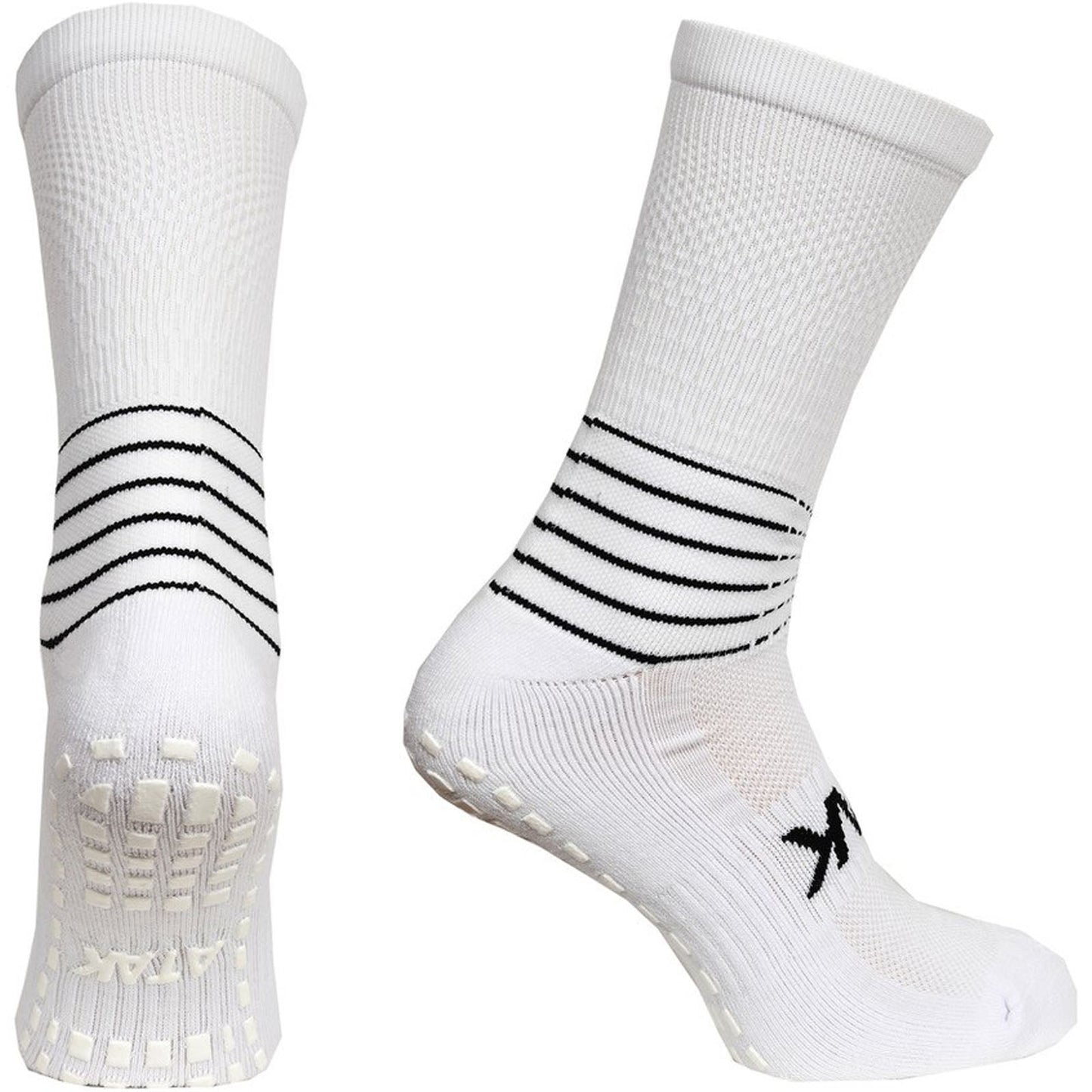 Atak Mens C-Grip Mid Leg Compression Football Socks - White
