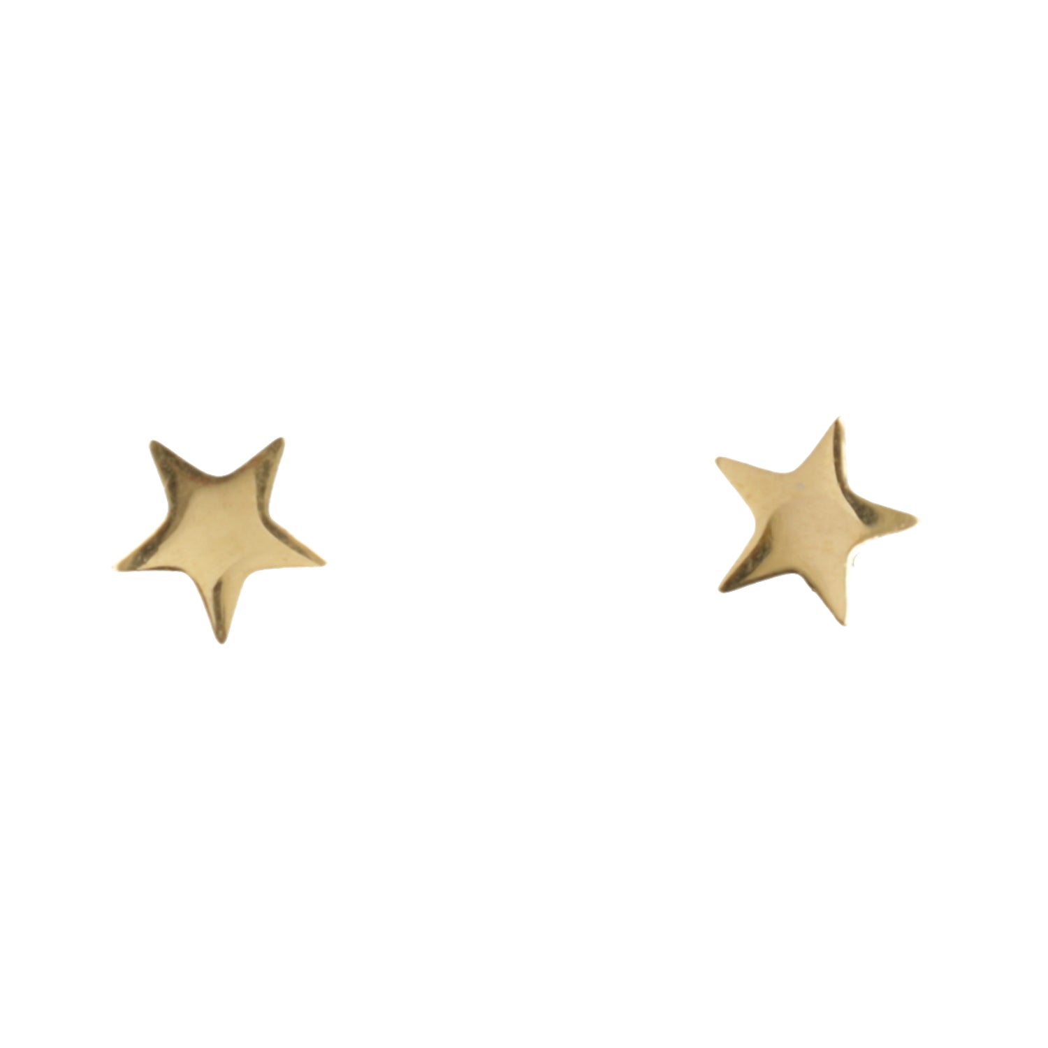 Star Screw On Stud Earrings - Gold Plated