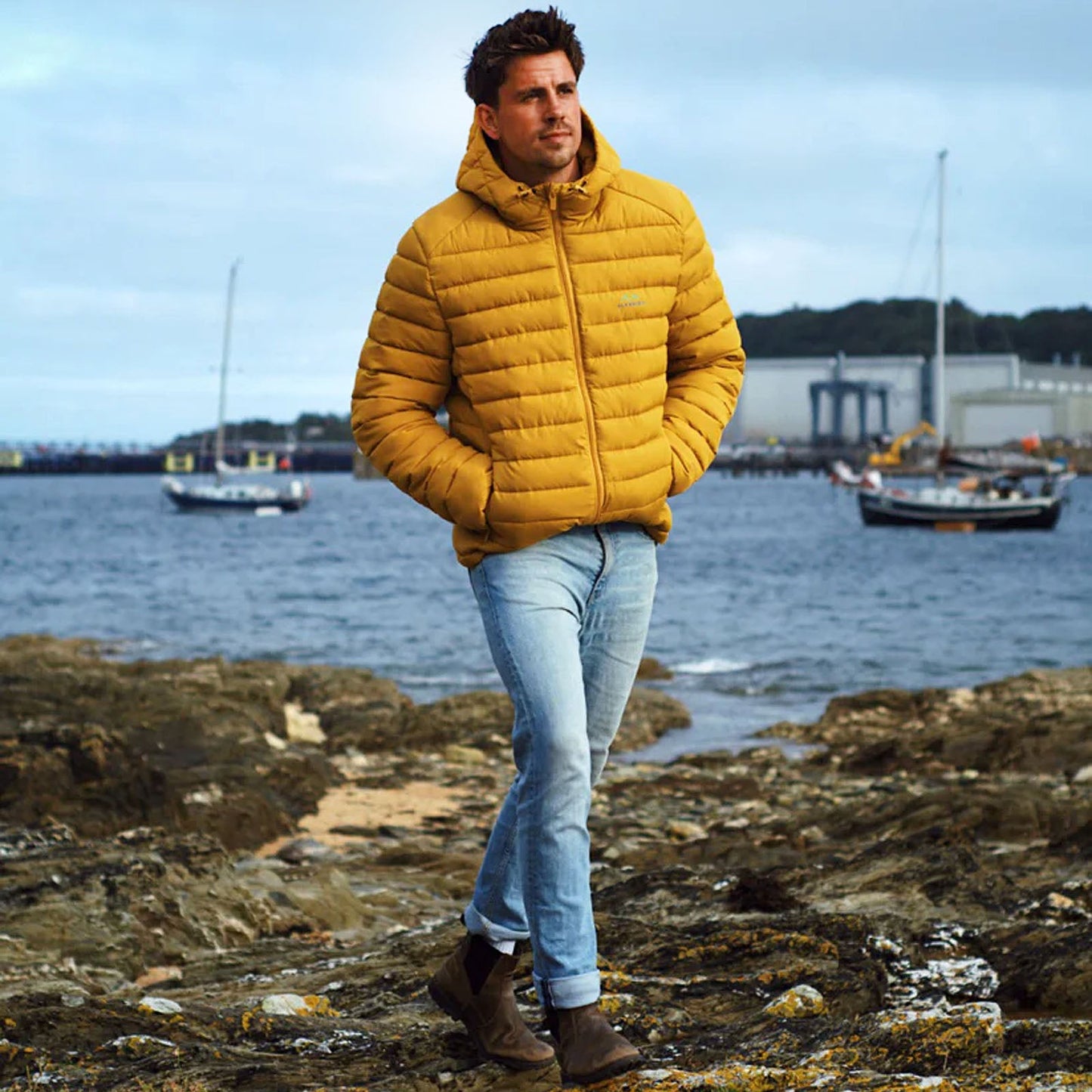 Bleubird Mens Tabor Water Resistant Packable Padded Coat